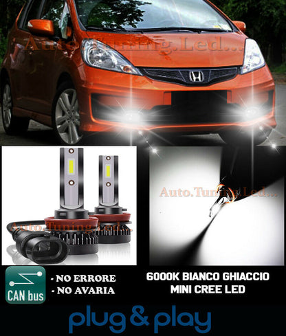 CREE LED FOG LIGHTS HONDA JAZZ 3 CAMBUS ICE WHITE 8000LM