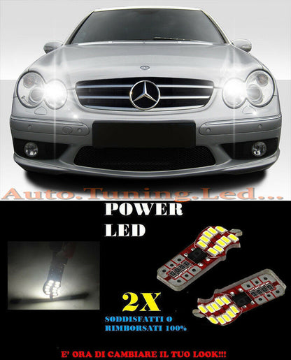 LUCI POSIZIONE MERCEDES CLK W209 02-09 CANBUS T10 BIANCO 20 LED SUPER QUALITA