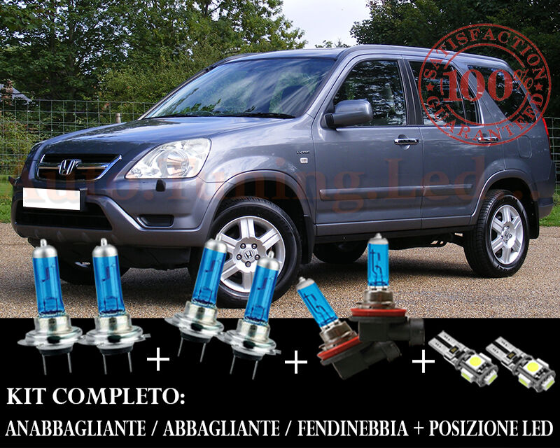 HONDA CR-V 2002-2006 SET COMPLETO LAMPADE BLU XENON + POSIZIONE A LED