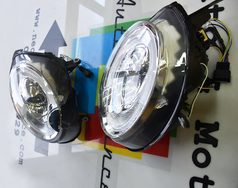 COPPIA FARI ANTERIORI LENTICOLARI MINI COOPER R55 R56 R57 DAL 2006+ DIURNE LED AUTOELEGANCERICAMBI