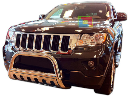 PROTEZIONE ANTERIORE BULL BAR ACCIAIO INOX LUCIDO JEEP GRAND CHEROKEE 2010+