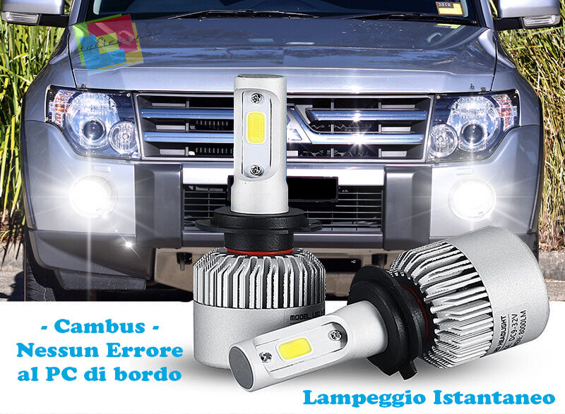 LAMPADE FENDINEBBIA A LED CREE MITSUBISHI PAJERO 2007+ CAMBUS BIANCO GHIACCIO