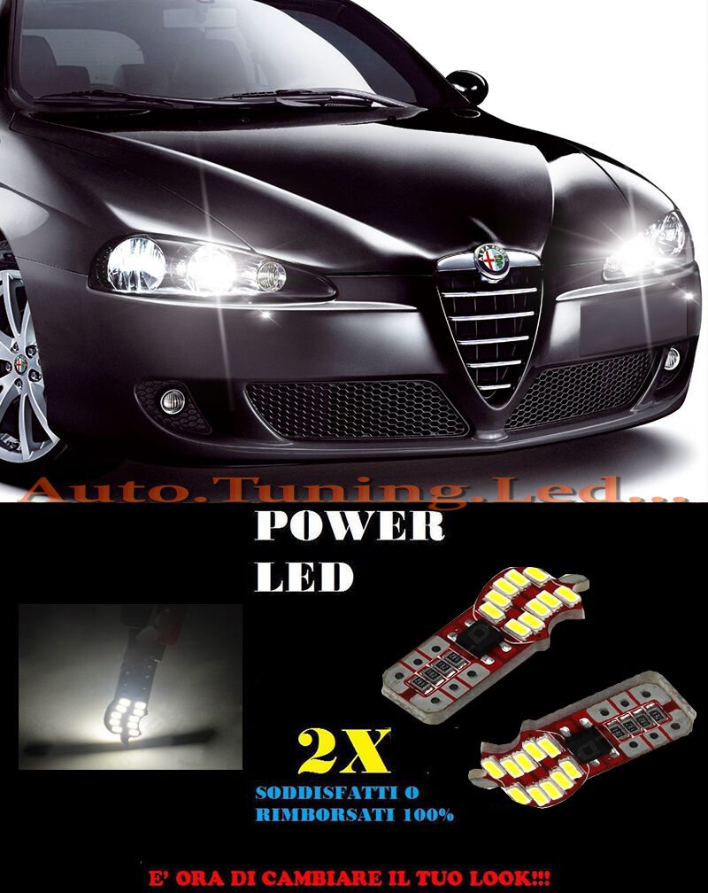 LUCI POSIZIONE ALFA ROMEO 147 05-11 CANBUS T10 BIANCO 20 LED SUPER QUALITA