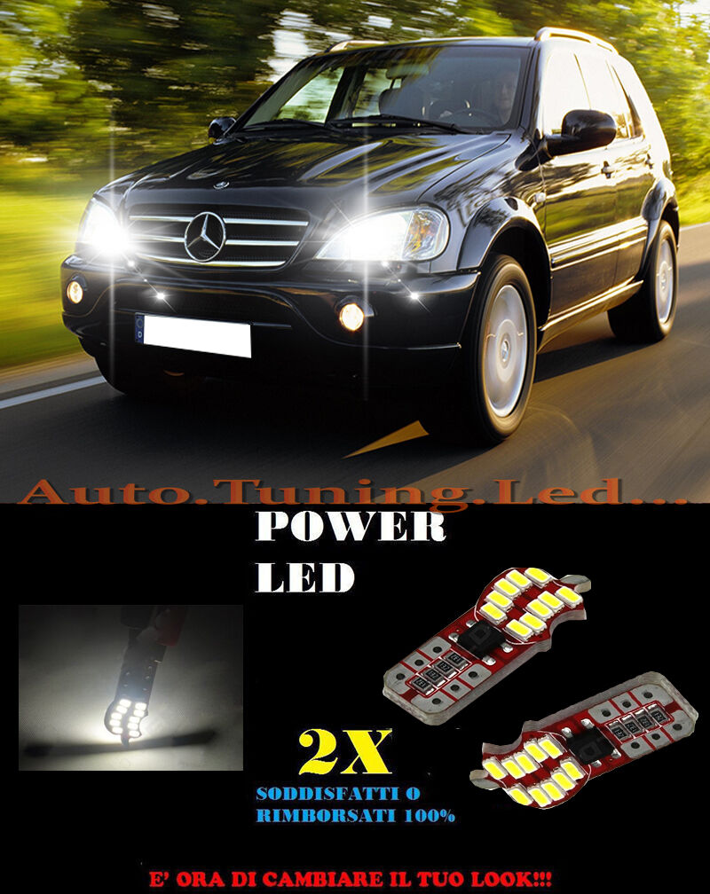 LUCI POSIZIONE MERCEDES ML W163 CANBUS T10 BIANCO 20 LED SUPER QUALITA