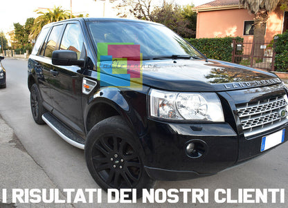 PEDANE LATERALI LAND ROVER FREELANDER II 2007+ SOTTOPORTA IN ALLUMINIO .-