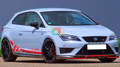 SEAT LEON 5F 2012+ 3 DOOR SIDE SKIRTS SPORTY LOOK UNDER DOOR SPOILER