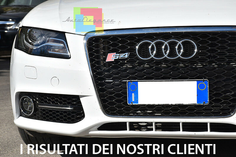 GRIGLIE FENDINEBBIA NERE DETTAGLI CROMATI AUDI A4 B8 2008-2012 DESIGN RS4 S4