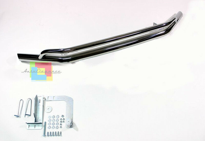 BULL BAR CROMATO VW AMAROK 2017+ SOTTO PARAURTI ANTERIORE ACCIAIO INOX AUTOELEGANCERICAMBI