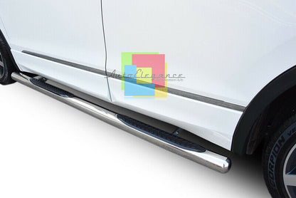 SIDE STEPS FOR VW TIGUAN FROM 2016 ONWARDS NON-SLIP TUBULAR DOOR SILLS