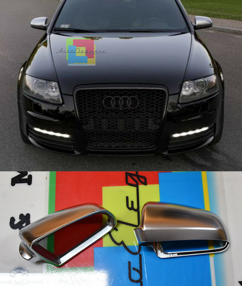 AUDI A6 4F C6 04-08 COPERTURE SATINATE SPECCHI - CALOTTE SPECCHIETTI SLINE S6 AUTOELEGANCERICAMBI