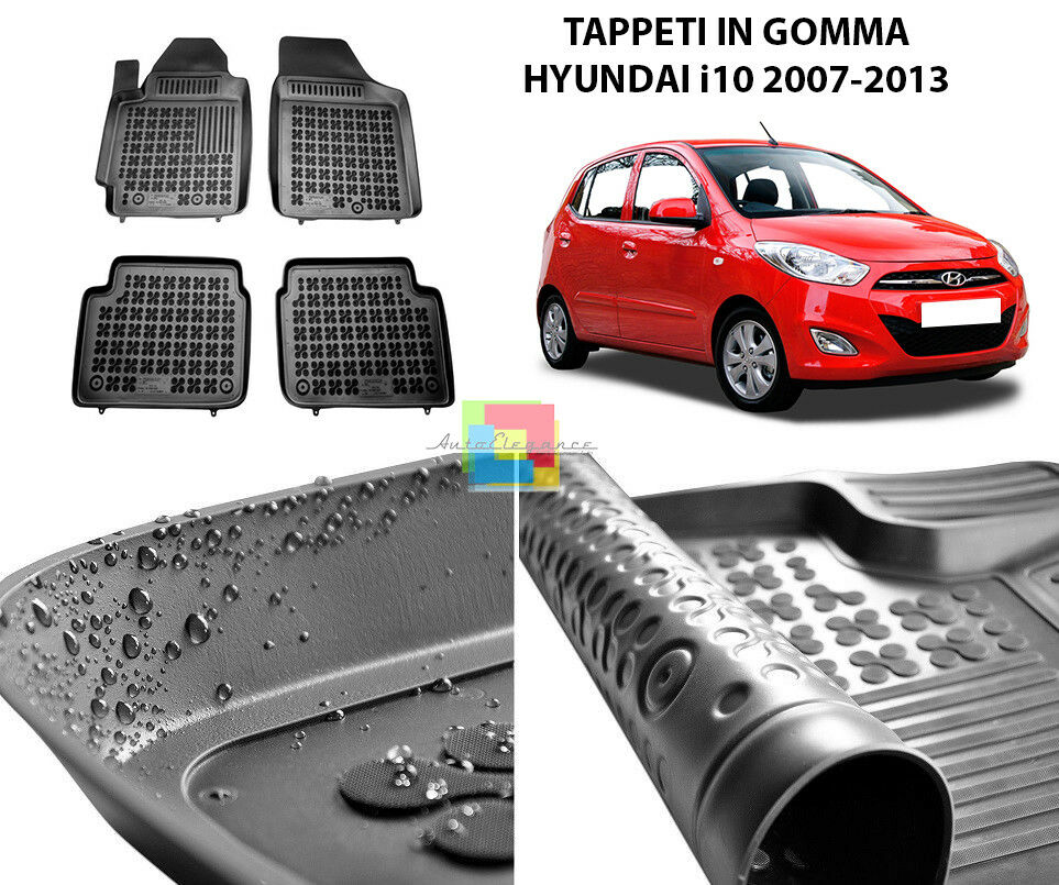 HYUNDAI i10 2007-2013 RUBBER CAR MATS - TOP QUALITY MATS -1-