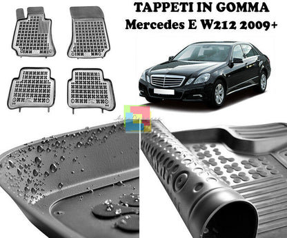 MERCEDES CLASSE E W212 2009+ TAPPETINI AUTO IN GOMMA - TAPPETI TOP QUALITA -1-