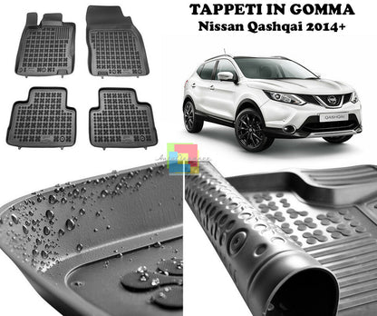 NISSAN QASHQAI 2014 IN POI TAPPETINI AUTO IN GOMMA - TAPPETI TOP QUALITA -1-