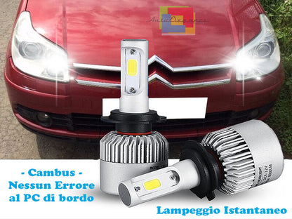 LED HIGH BEAM LAMPS CITROEN C5 2004-2008 INSTANT FLASH 6000K CREE ---