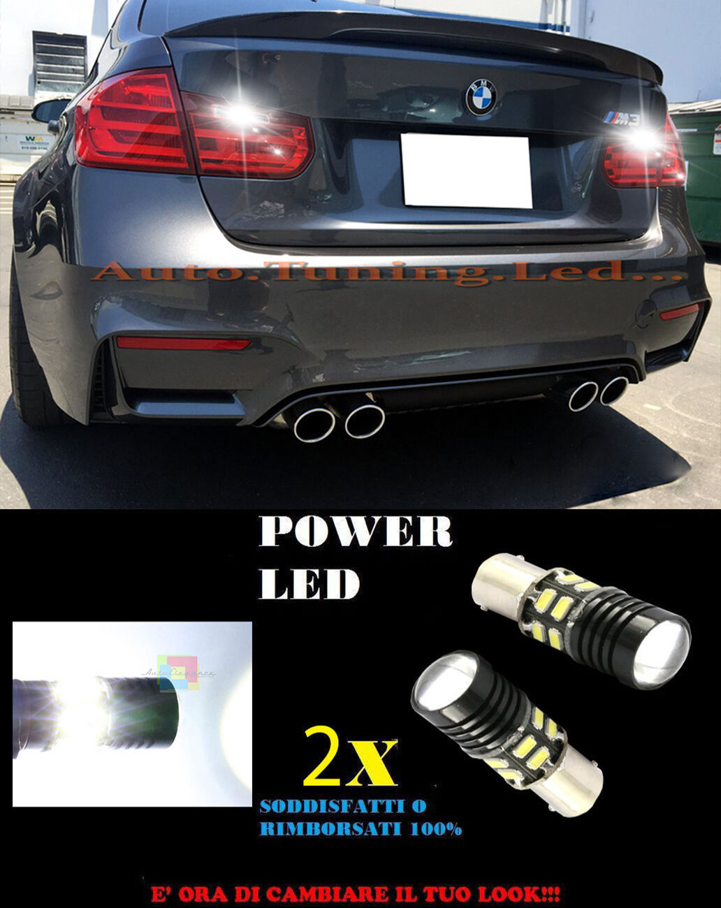 LAMPADE RETROMARCIA A LED P21W BA15 BMW SERIE 3 F30 F31 2011+ 6000K NO ERROR