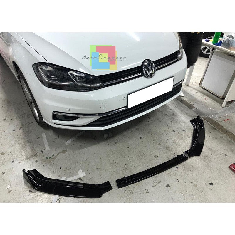 VW GOLF 7.5 FACELIFT SPOILER UNDER FRONT BUMPER ABS BLACK 