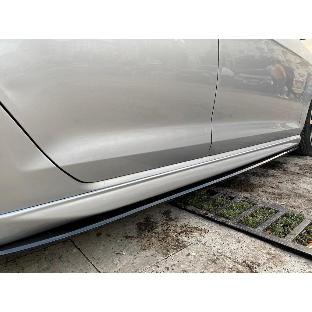 VW GOLF 7 VII dal 2012+ FLAPS SOTTO MINIGONNE ABS / PLASTIC NERO LUCIDO