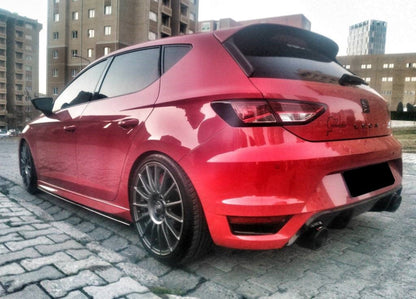 FLAPS SOTTO MINIGONNE LATERALI SEAT LEON 5F MK3 2012+ ABS NERO LUCIDO