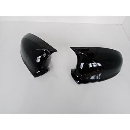 VW GOLF 5 V 03-08 CALOTTE ADESIVE SPECCHI SPECCHIETTI RETROVISORI NERO LUCIDO