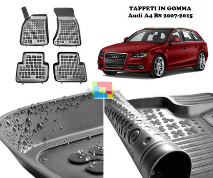 Audi A4 B8 2007-2015 TAPPETINI AUTO IN GOMMA - TAPPETI TOP QUALITA -1- AUTOELEGANCERICAMBI