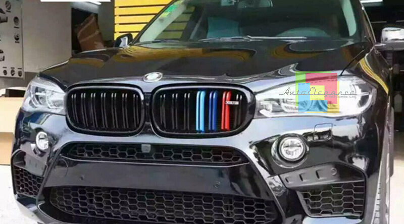 PER BMW X5 F15 2014+ CALANDRA DOPPIA STRISCIA 3 COLORI M - GRIGLIE ANTERIORI -