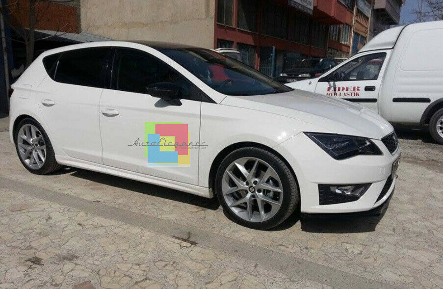 MINIGONNE LATERALI PER SEAT LEON 5F 2012-2018 5 PORTE SOTTO PORTA FR LOOK ABS