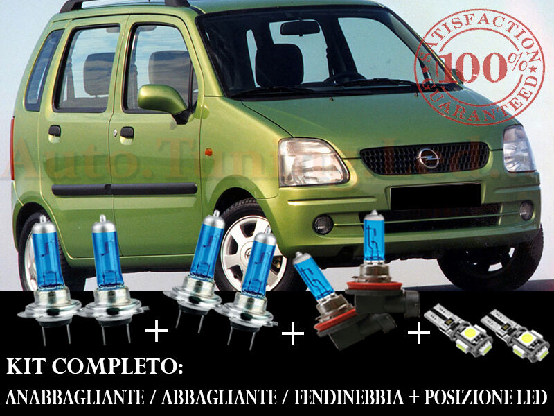 OPEL AGILA A 2003-2007 COMPLETE SET BLUE XENON LAMPS + LED POSITION