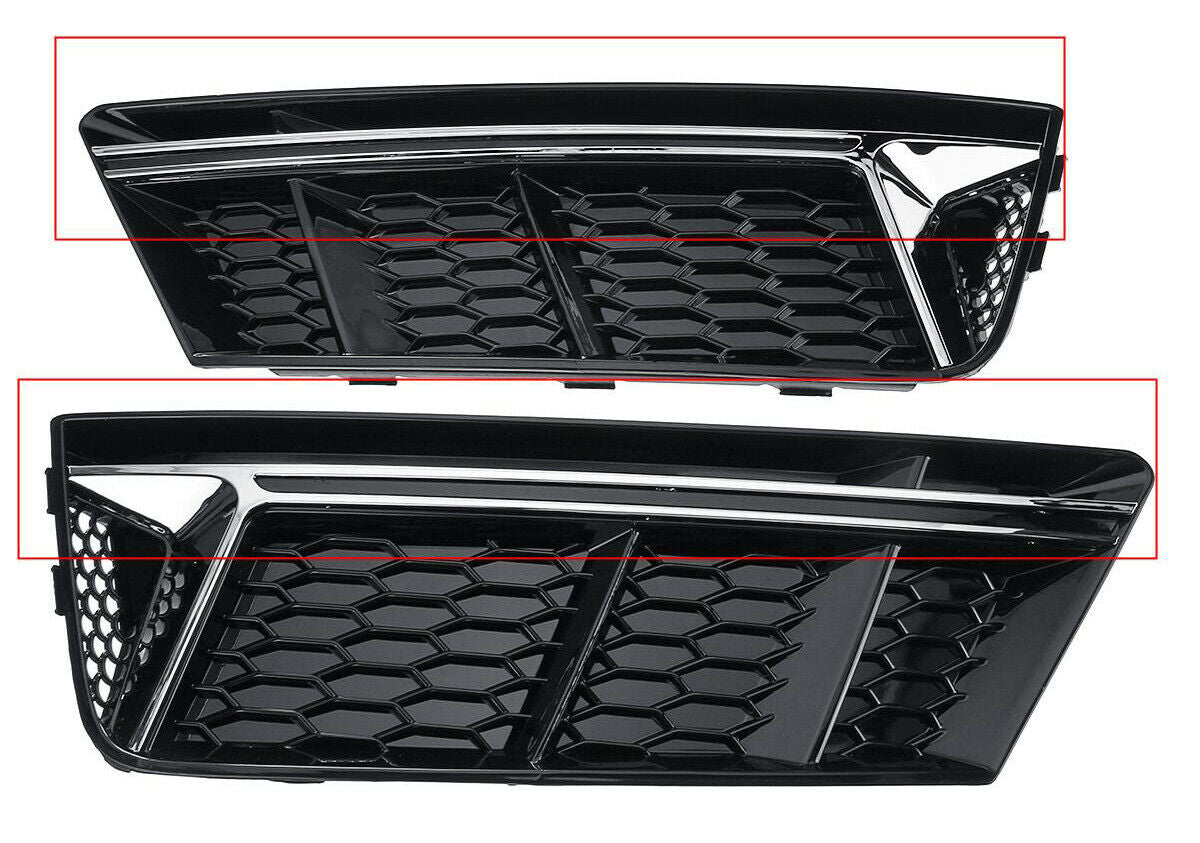 AUDI A4 B9 2015+ GRIGLIE FENDINEBBIA PARAURTI NIDO D'APE RS4 PROFILO CROMATO AUTOELEGANCERICAMBI
