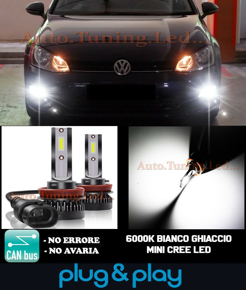CREE LED FOG LIGHTS VW GOLF 7 VII CAMBUS ICE WHITE 8000LM