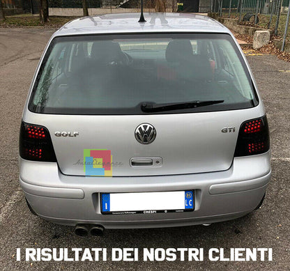 VW Golf 4 1997-2004 PAIR OF FULL LED REAR LIGHTS BLACK SMOKE SPORTS LIGHTS