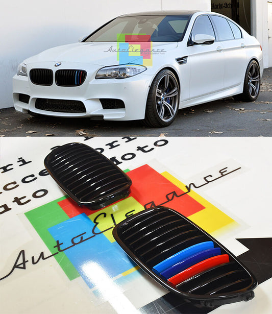 CALANDRA LOOK M - BMW SERIE 5 F10 F11 2010+ GRIGLIA ANTERIORE 3 COLORI AUTOELEGANCERICAMBI