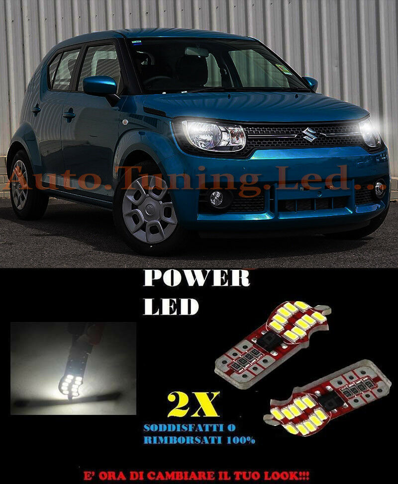 LUCI POSIZIONE SUZUKI IGNIS 2003+ CANBUS T10 BIANCO 20 LED SUPER QUALITA