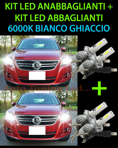 KIT LED LAMPADE ABBAGLIANTI & ANABBAGLIANTI PER VW TIGUAN 2008-2011 -.