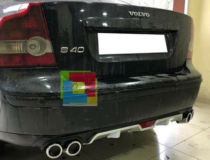 VOLVO S40 SOTTO PARAURTI POSTERIORE DIFFUSORE QUATTRO TERMINALI ABS -