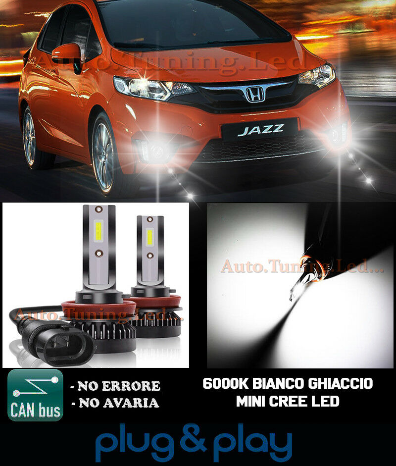 CREE LED FOG LIGHTS HONDA JAZZ IV 4 CAMBUS ICE WHITE 8000LM
