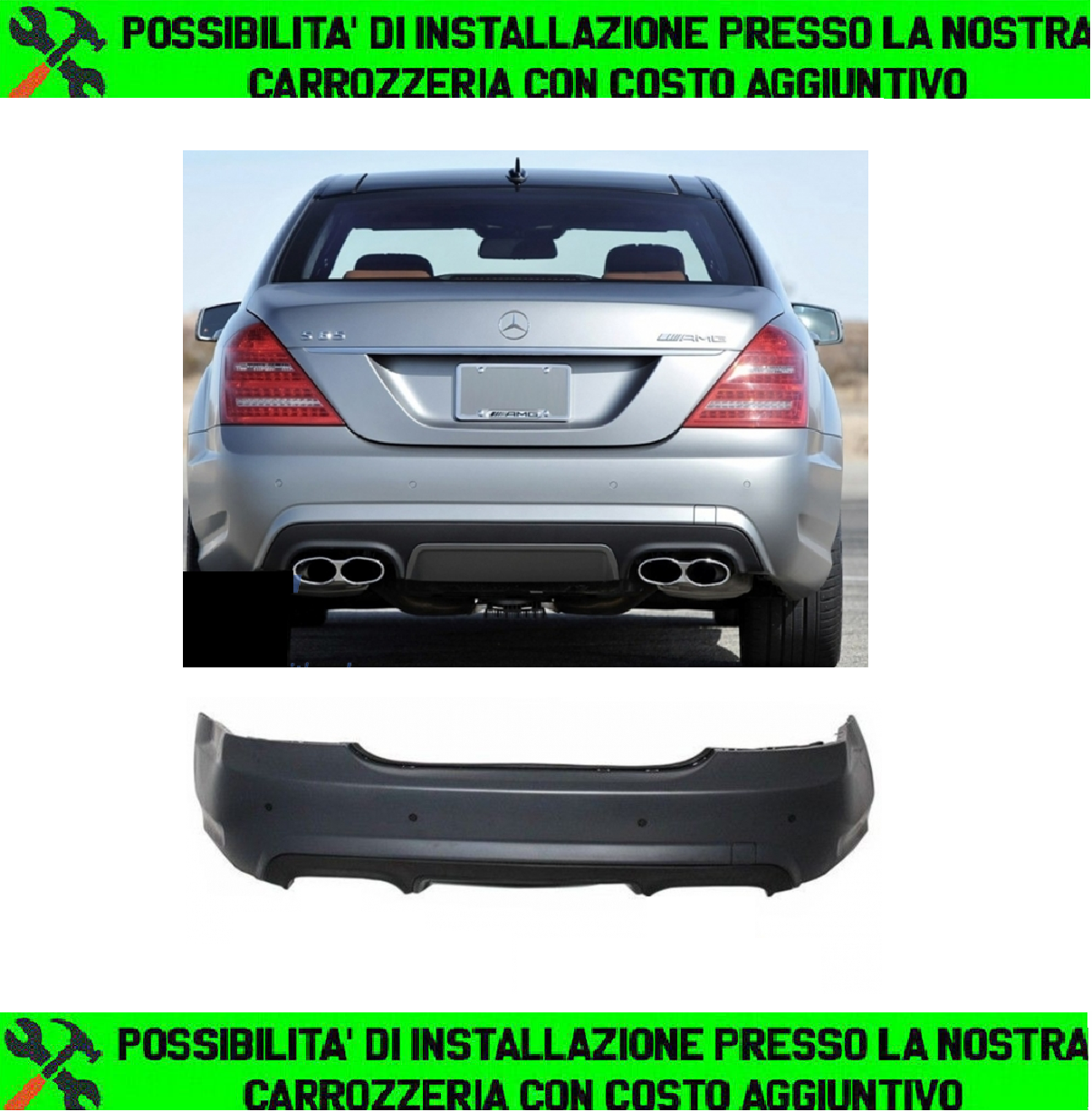 PARAURTI POSTERIORE MERCEDES CLASSE S W221 (2005-2010) S65 DESIGN