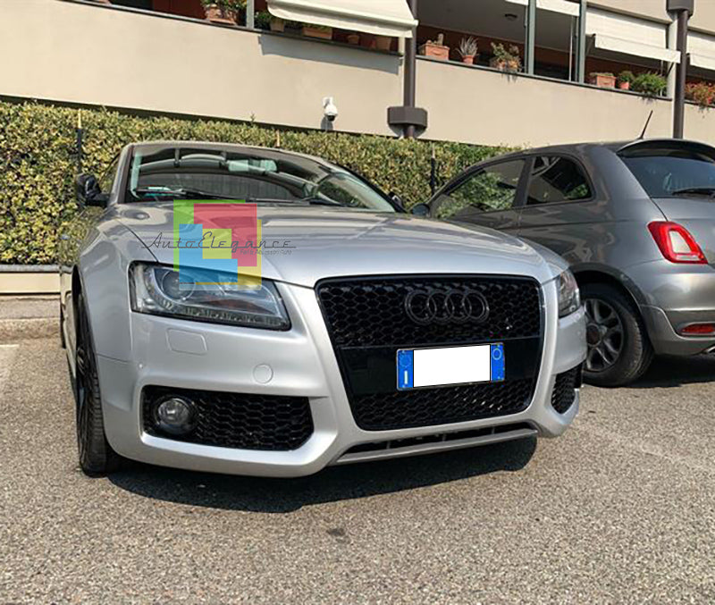 GRIGLIA ANTERIORE AUDI A5 2007-2011 CALANDRA RS5 NIDO D'APE NERO LUCIDO 0162