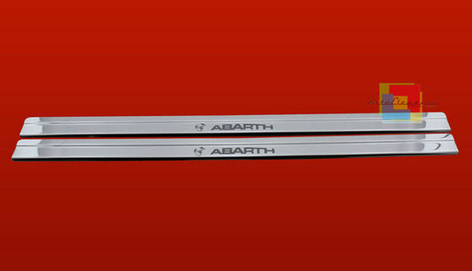 FIAT PUNTO EVO 2009 ONWARDS CHROME ADHESIVE DOOR SILL ABARTH LOOK 2 PIECES