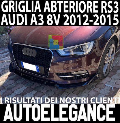 GRIGLIA ANTERIORE SENZA STEMMA AUDI A3 8V 2012-2015 CALANDRA S3 RS3 NIDO D'APE