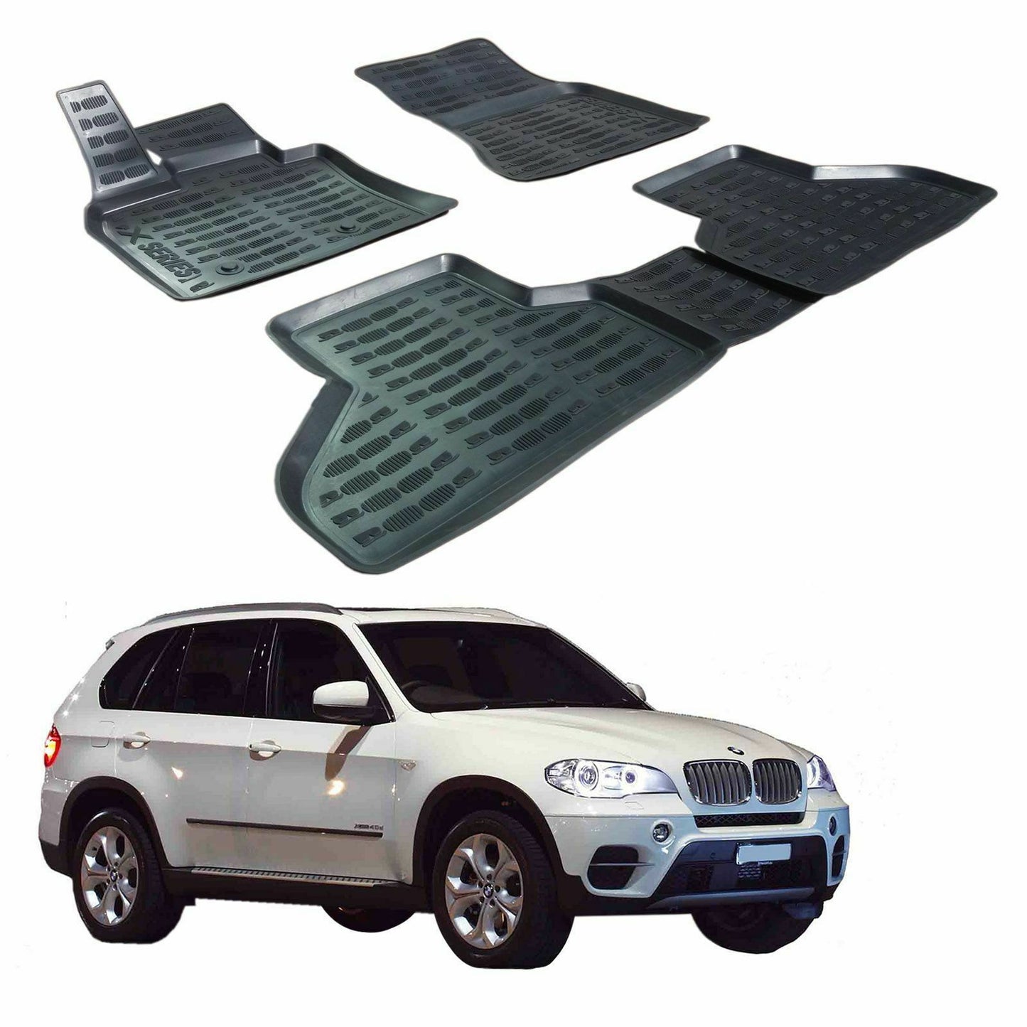 BWM X5 E70 2006-2013 TAPPETINI AUTO IN GOMMA - TAPPETI TOP QUALITA -1 AUTOELEGANCERICAMBI
