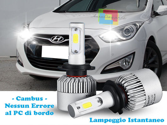 LAMPADE ABBAGLIANTI LED HYUNDAI i40 LAMPEGGIO ISTANTANEO 6000K CREE