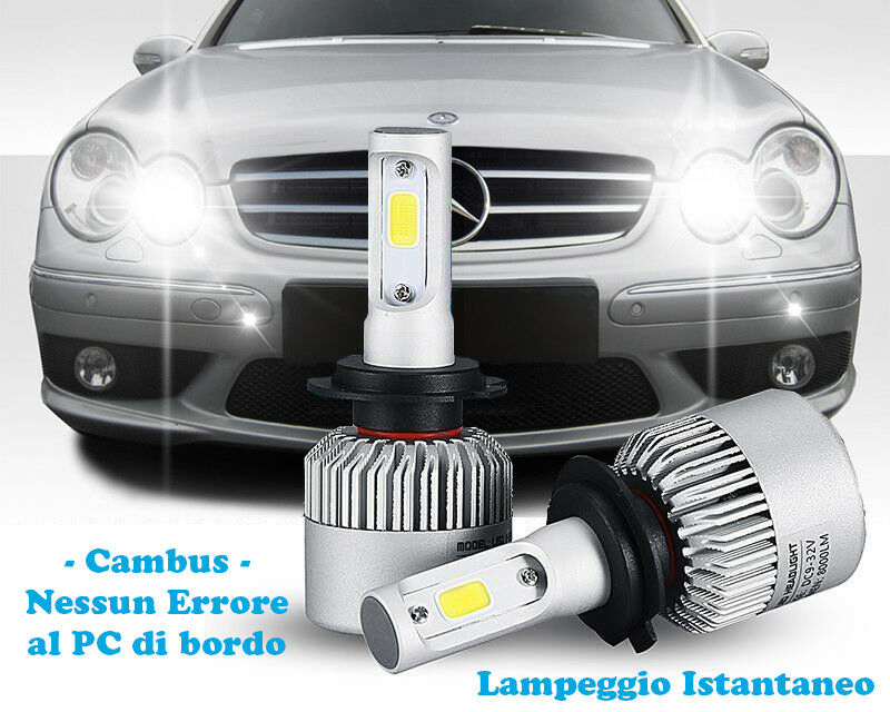 LAMPADE ABBAGLIANTI LED MERCEDES CLK W209 02-09 LAMPEGGIO ISTANTANEO 6000K