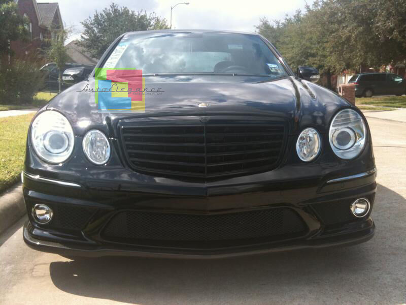 MERCEDES CLASSE E W211 2006-2009 GRIGLIA ANTERIORE LOOK AMG BLACK EDITION