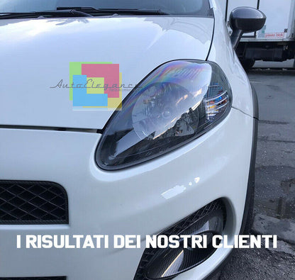 BLACK HEADLIGHTS FIAT GRANDE PUNTO FROM 2008 TO 2012 ABARTH DESIGN H4