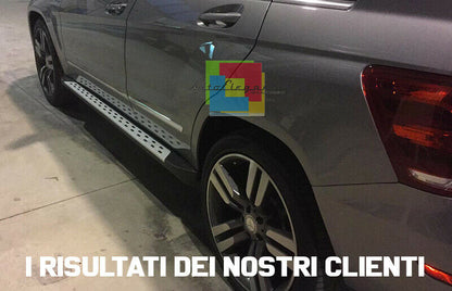 PEDANE LATERALI MERCEDES GLK X204 2008 IN POI SOTTO PORTA IN ALLUMINIO E PVC