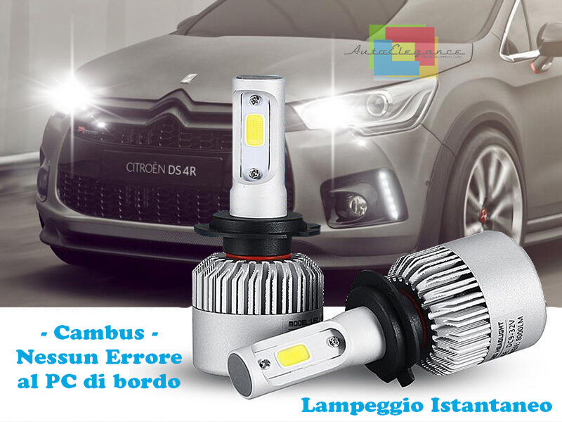 LAMPADE ABBAGLIANTI LED CITROEN DS4 LAMPEGGIO ISTANTANEO 6000K CREE ---