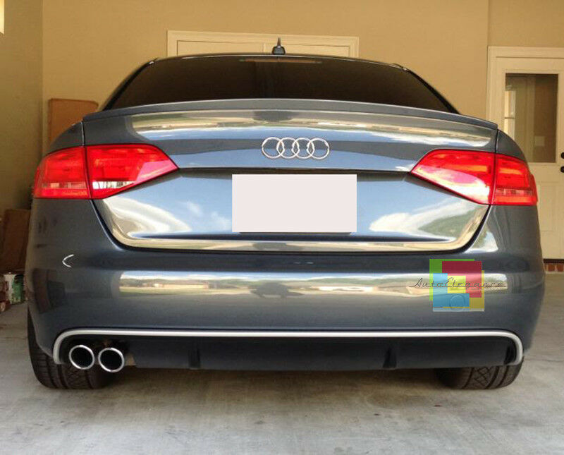 AUDI A4 B8 2007-2012 DIFFUSORE SOTTO PARAURTI POSTERIORE DESIGN RS4 ESTRATTORE AUTOELEGANCERICAMBI