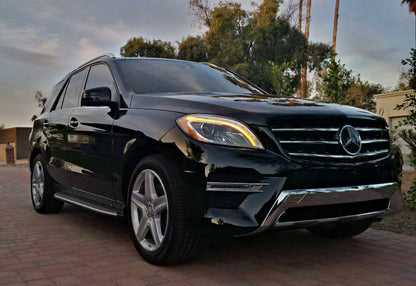 PEDANE LATERALI MERCEDES W166 ML 2011+ SOTTOPORTA IN ALLUMINIO / ABS