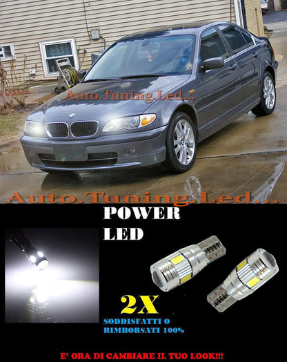 LUCI POSIZIONE BMW SERIE 3 E46 98-05 CANBUS T10 BIANCO 6 LED SUPER QUALITA