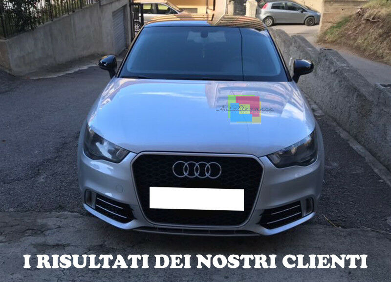AUDI A1 8X 2010-2014 GRIGLIE FENDINEBBIA NIDO D'APE DESIGN RS1 NERO / SATINATO AUTOELEGANCERICAMBI